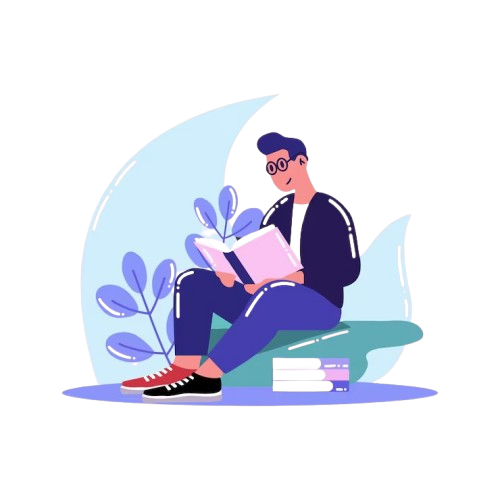 Students reading on laptops